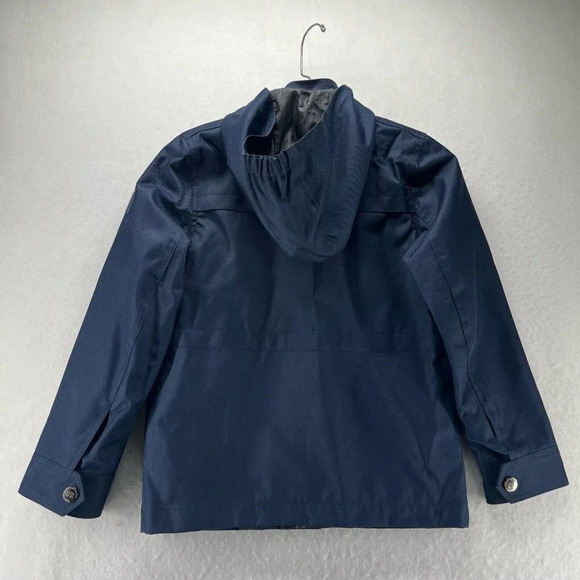 Urban Republic Jacket Boys Size 8 Utility Hoodie Full Zip Snap Long Sleeve Blue - Picture 2 of 13